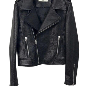 Черная кожаная куртка-косуха Balenciaga 20512-1