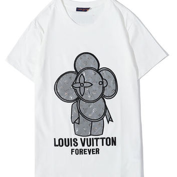 Белая футболка с аппликацией Louis Vuitton 18030-1