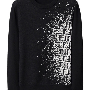 Черный свитер с декором Fendi 20654