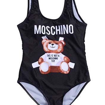 Черный купальник с рисунком Moschino 20936