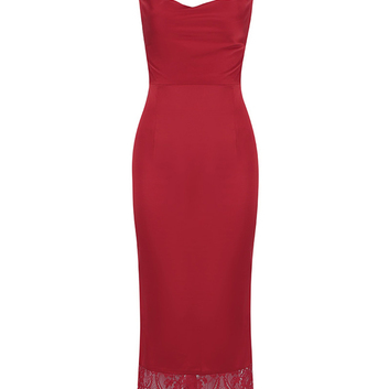 Красное платье-комбинация Herve Leger 16032