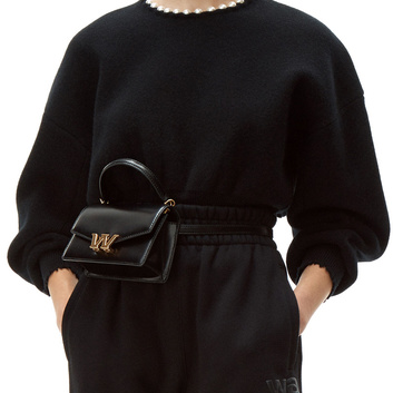 Черный пуловер с жемчужинами Alexander Wang 16049