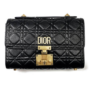 Кожаная черная сумка на плечо Dior 7656-1