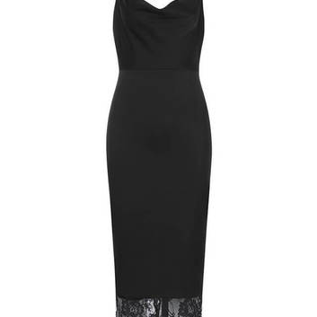 Черное женское платье-комбинация Herve Leger 16031-1