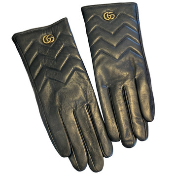 Женские кожаные перчатки на флисе 25171