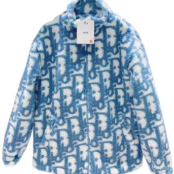 Голубая шубка с принтом Dior 25350