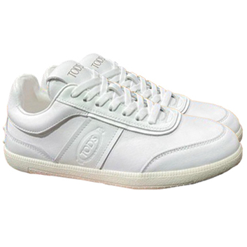 Белые кроссовки из кожи TOD'S 25385
