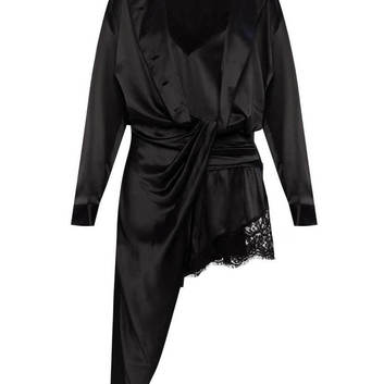 Шелковое черное платье Alexander Wang 16147