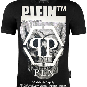 Футболка с рисунком и стразами Philipp Plein 25427