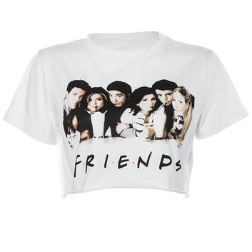 Короткая футболка с принтом "Friends" 16174