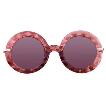Розовые солнцезащитные очки с фигурной оправой Miu Miu 20034-1