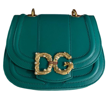 Зеленая кожаная сумка Dolce & Gabbana 25447