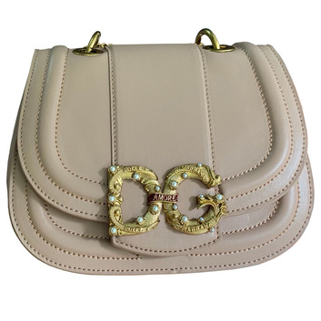 Бежевая кожаная сумка Dolce & Gabbana 25448