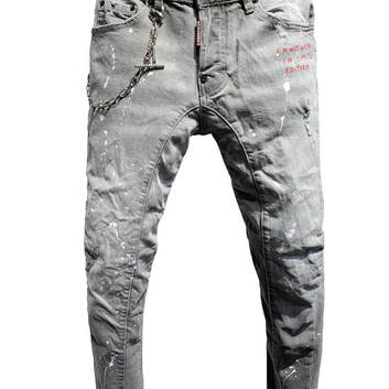 Трендовые мужские серые джинсы Dsquared2 9351-1
