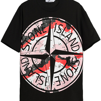 Черная футболка с эмблемой Stone Island 9924-1