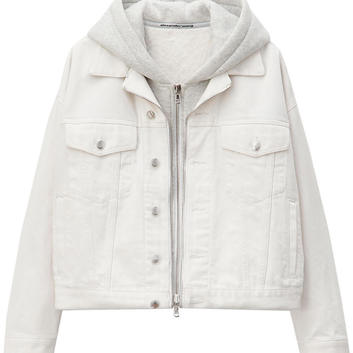 2 в 1 куртка белого цвета с кофтой Alexander Wang 20699-1