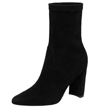 Черные сапожки на толстом каблуке 13238-1