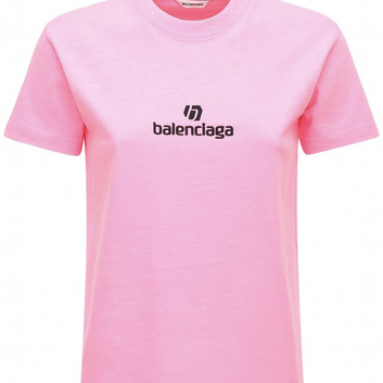Натуральная футболка с надписью Balenciaga 25756