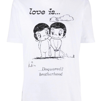 Белая футболка “Love is...” Dsquared2 25758