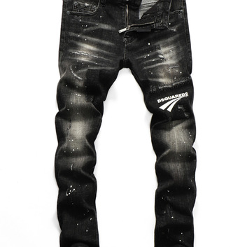 Черные джинсы с надписью Dsquared2 25801
