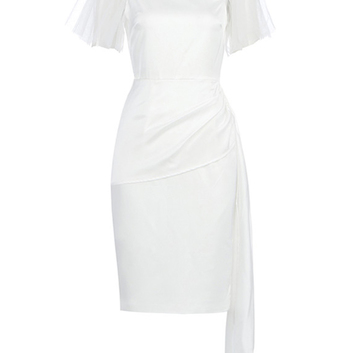 Белое платье со шлейфом Herve Leger 25922