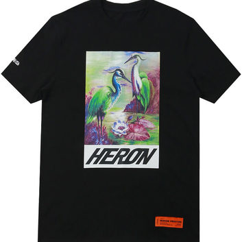 Черная футболка с принтом Heron Preston 8142-1