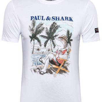 Футболка с рисунком "Акула" Paul&Shark 25962
