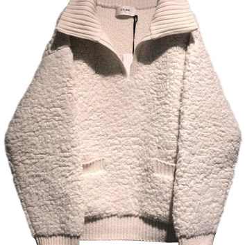 Теплый свитер букле с карманом Celine 25985