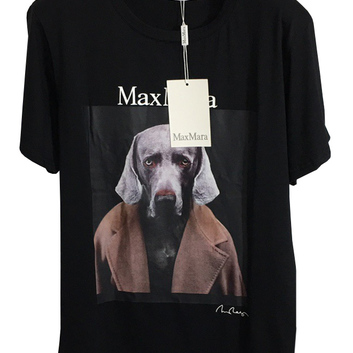 Стильная футболка с принтом собаки Max Мara 26027