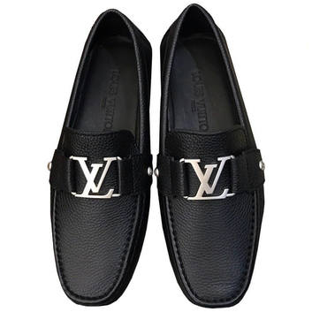 Кожаные мужские мокасины с логотипом Louis Vuitton 18080-1