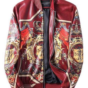 Шикарный мужской красный бомбер Dolce & Gabbana 20501-1