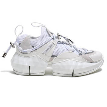 Белые кроссовки на фигурной подошве Jimmy Choo 9909-2