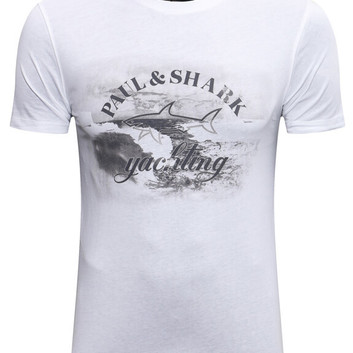 Мужская футболка из хлопка с рисунком Paul & Shark 26286