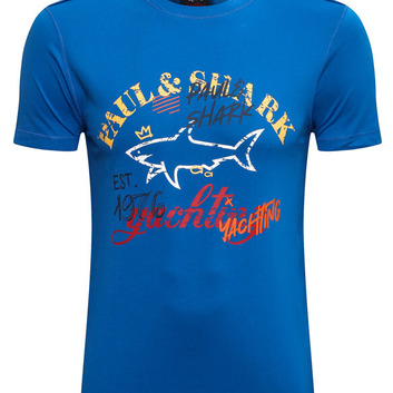 Мужская футболка с оригинальными надписями Paul & Shark 26290