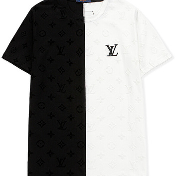 Двухцветная футболка с узорами Louis Vuitton 20946-1