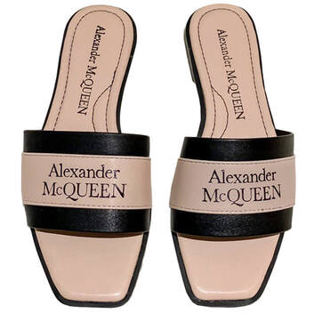 Элегантные шлепанцы с надписью Alexander McQueen 26158 