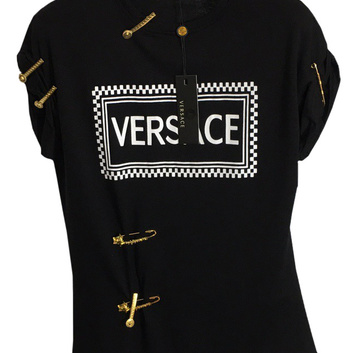 Дизайнерская футболка с декором Versace 26179