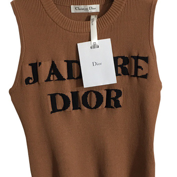 Трикотажная майка-топ с надписью Dior 26182