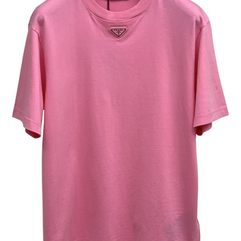 Футболка с треугольной нашивкой Prada 26304