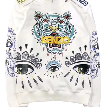 Белый свитшот с рисунками KENZO 26365