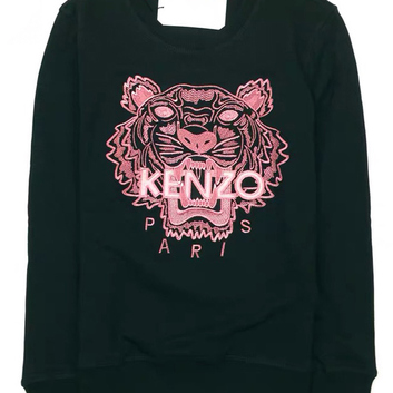 Черный свитшот с вышивкой KENZO 26367