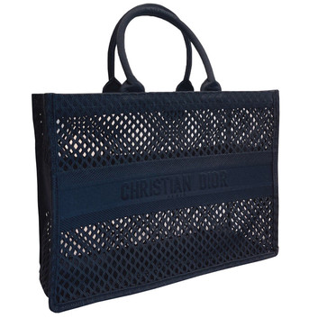 Темно-синяя ажурная сумка-шоппер Dior 26373