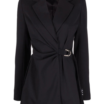 Черный пиджак с драпировкой OFF-WHITE 26445