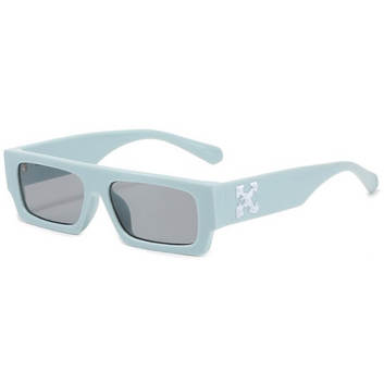 Модные узкие голубые солнцезащитные очки OFF-WHITE 26229-1