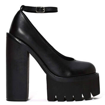 Черные туфли на тракторной подошве Jeffrey Campbell 3908-1