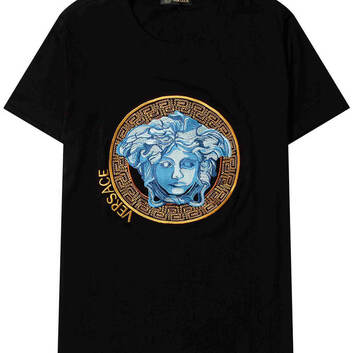 Футболка с символической вышивкой Versace 26597