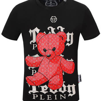 Черная футболка "Медвежонок" из страз Philipp Plein 26309-1