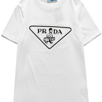 Белая футболка с рисунком-тиснением Prada 25636-1
