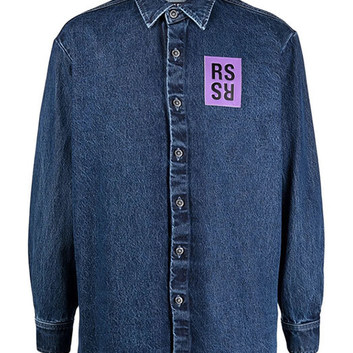 Синяя джинсовая рубашка с декором Raf Simons 26690