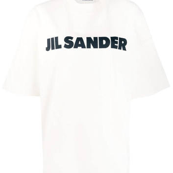 Белая хлопковая футболка оверсайз JIL SANDER 25992-1